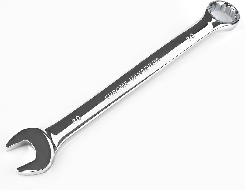 COYAGRIP 30mm Wrench, Industrial Grade Spanner, Combination Wrenches Metric with 12-Point Box End, 15-Degree Offset, 30mm Wrenches Chrome Vanadium Steel Mirror Polished - Image 1